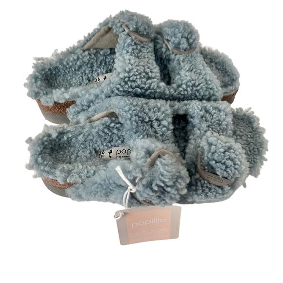 Birkenstock Papillio Arizona Big Buckle Shearling Teddy Slide Sandals Size 36 EU - Picture 6 of 10